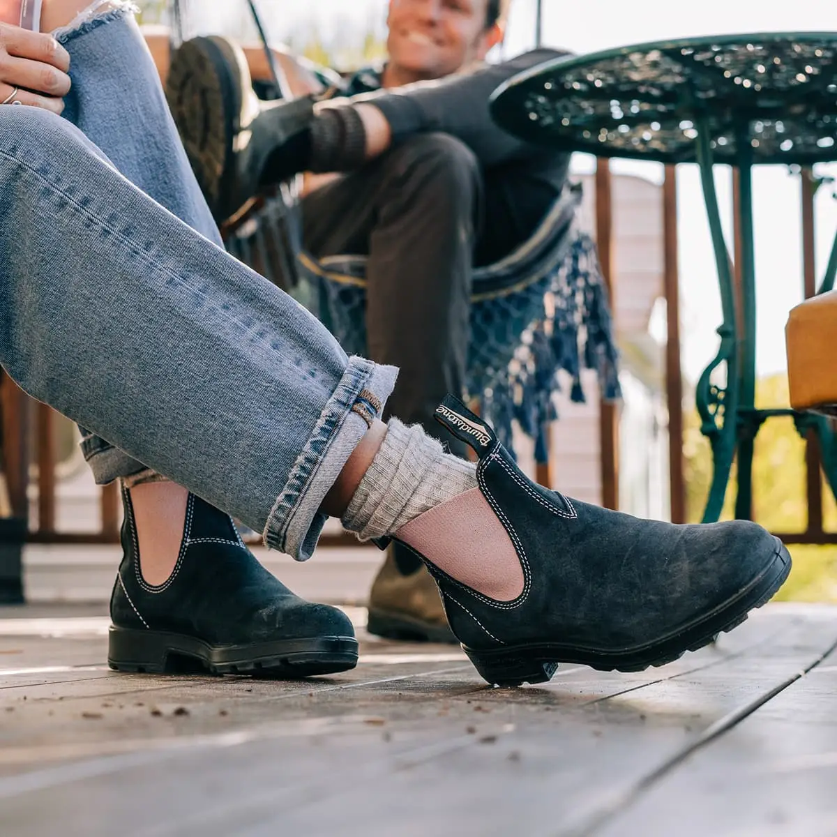 BLUNDSTONE WMNS ORIGINAL CHELSEA BOOT NAVY PINK