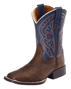 ARIAT CHILDRENS QUICKDRAW WESTERN BOOT BROWN OILY