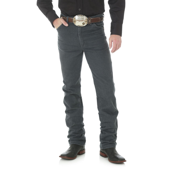 Wrangler Men's Cowboy Cut Rigid Slim Fit Jean Prewashed Charcoal Grey