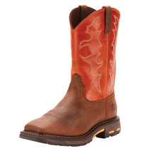 Load image into Gallery viewer, Ariat Mens Workhog Pull On Wide Square Toe Work Boot Brown