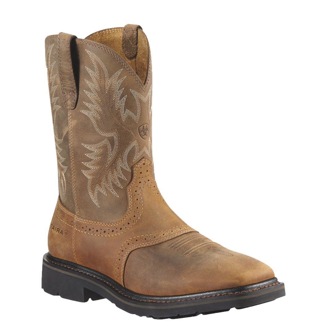 Ariat Men's Sierra Wide Pull On Soft Toe Square Toe Work Boot