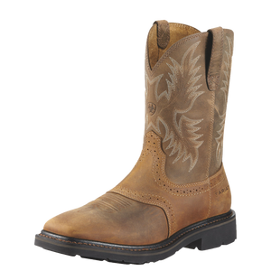 Ariat Men’s Sierra Wide Pull on Soft Toe Square Toe Work Boot