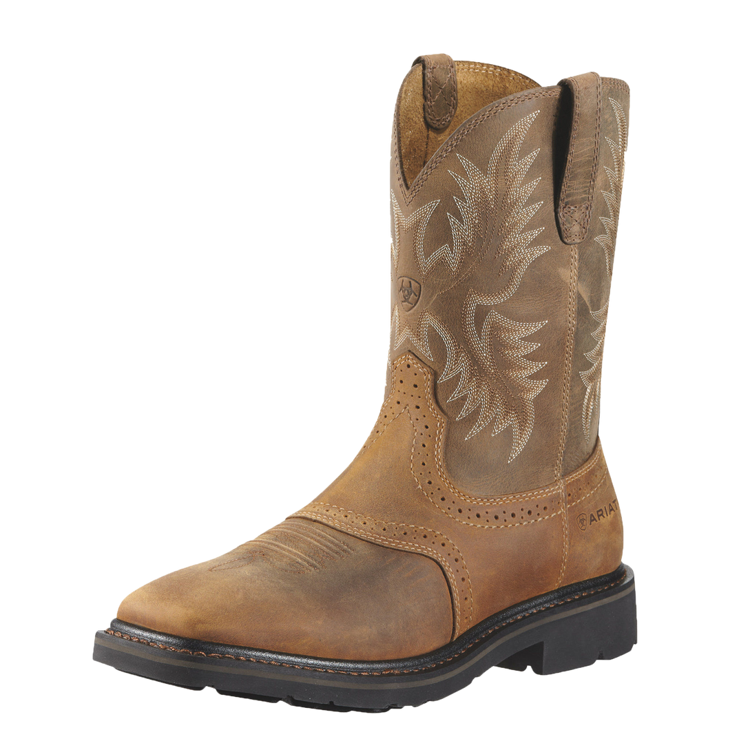 Ariat Men’s Sierra Wide Pull on Soft Toe Square Toe Work Boot