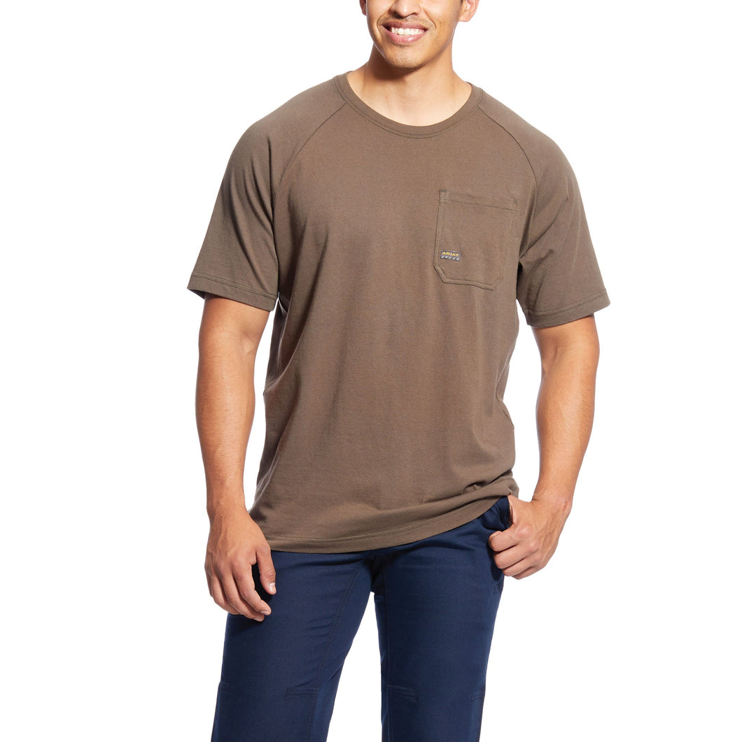 ARIAT MNS POCKET SHORT SLEEVE WORK SHIRT MOSS