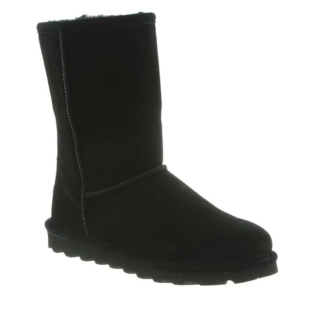 Bearpaw Womens Elle Short Suede Black Boot