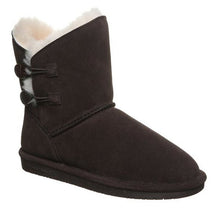 Load image into Gallery viewer, BEARPAW ROSALINE BUTTON SHORT BOOT CHOCOLATE