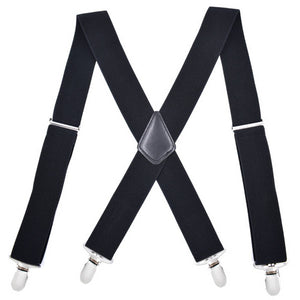 ADJUSTABLE 5CM ELASTIC X-SHAPED SUSPENDER CLIP_CWMM1109: COFFEE / (OS) 2