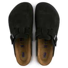 Load image into Gallery viewer, BIRKENSTOCK BOSTON SOFT FOOTBED UNISEX CLOG BLACK SUEDE LEATHER