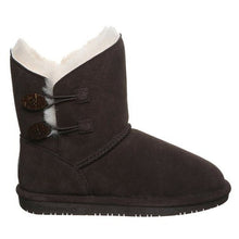 Load image into Gallery viewer, BEARPAW ROSALINE BUTTON SHORT BOOT CHOCOLATE