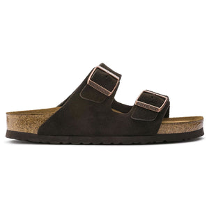 BIRKENSTOCK ARIZONA SOFT FOOTBED  SANDAL MOCHA SUEDE LEATHER