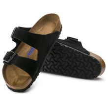 Load image into Gallery viewer, BIRKENSTOCK ARIZONA SOFT FOOTBED SANDAL BLACK SUEDE LEATHER