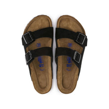 Load image into Gallery viewer, BIRKENSTOCK ARIZONA SOFT FOOTBED SANDAL BLACK SUEDE LEATHER