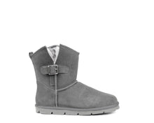 Load image into Gallery viewer, SUPERLAMB ARGALI BUCKLE WOMENS SHEEPSKIN 7.5&quot; BOOT CHARCOAL