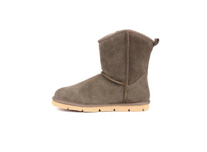 Superlamb Argali Buckle Womens Sheepskin Boot Taupe