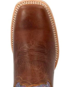 LADY REBEL PRO GOLDEN BROWN & PERIWINKLE WESTERN BOOT