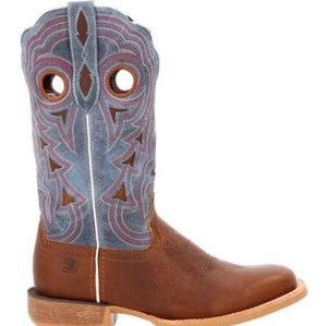 LADY REBEL PRO GOLDEN BROWN & PERIWINKLE WESTERN BOOT