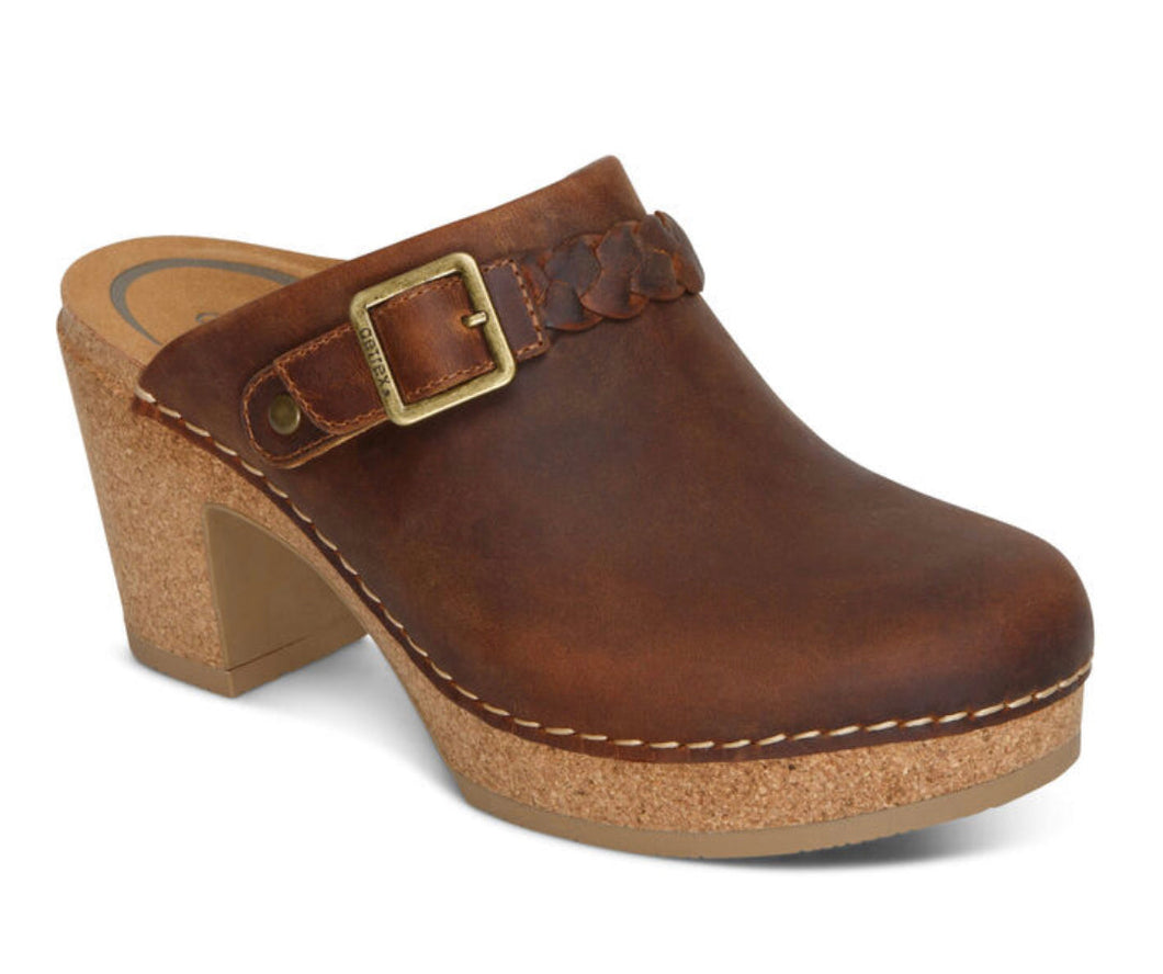 Aetrex Corey Womens Clog Brown