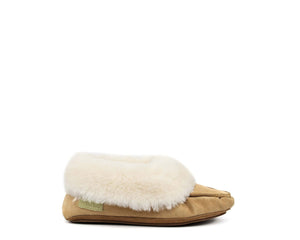 Superlamb Womens Sheepskin Moccasin Tan