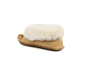 Superlamb Womens Sheepskin Moccasin Tan