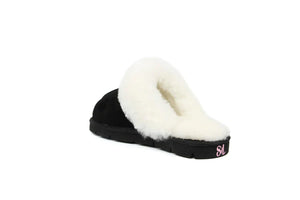 SUPERLAMB WOMENS ONAGER SHEEPSKIN SCUFF BLACK