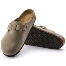 Load image into Gallery viewer, Birkenstock Boston Soft Footbed Unisex Clog Taupe Suede Leather