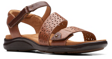 Load image into Gallery viewer, Clarks Wmns Kitley Way Adjustable Sandal Tan