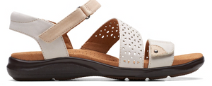 Clarks Wmns Kitley Way Adjustable Sandal Off White