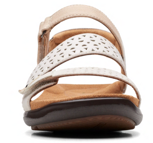 Clarks Wmns Kitley Way Adjustable Sandal Off White