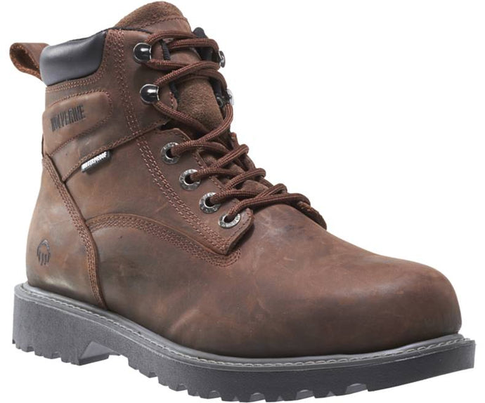 WOLVERINE MNS FLOORHAND 6 INCH STEEL TOE WORK BOOT BROWN