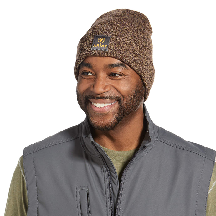 ARIAT REBAR WATCH CAP / BEANIE DARK BROWN