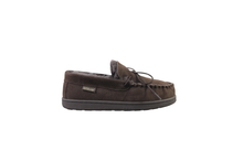 Load image into Gallery viewer, Superlamb Mens Moccasin Deluxe  Sheepskin Slipper Chocolate