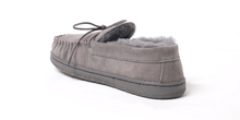 Load image into Gallery viewer, SUPERLAMB MENS MOCCASIN DELUXE  SHEEPSKIN SLIPPER CHARCOAL