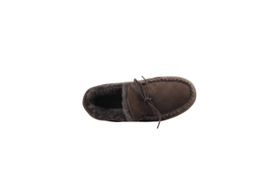 Superlamb Mens Moccasin Deluxe  Sheepskin Slipper Chocolate