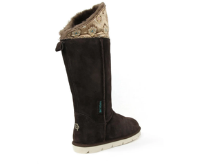 Superlamb Womens Mongol Sheepskin Boot Chocolate