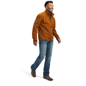 ARIAT MNS LOGO 2.0 SOFTSHELL JACKET CHESTNUT