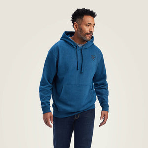 Ariat Mens Logo Hoodie Poseidon Blue