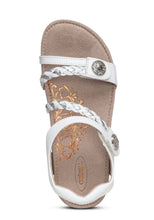 Load image into Gallery viewer, Aetrex Womens Jillian Quarter Strap Sandal White