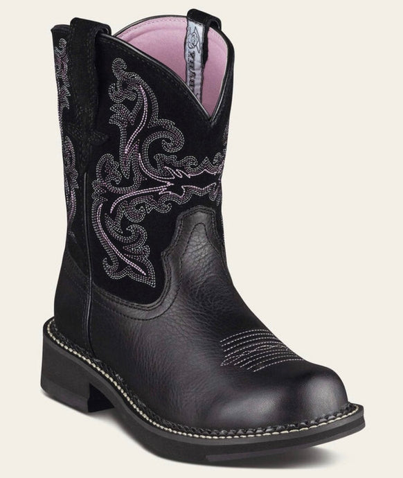 Ariat  Women's Fatbaby 2  Western Boot Black Deertan