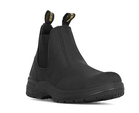 Work Zone Mens 6 Inch Pull On Water Proof Work Boot Black