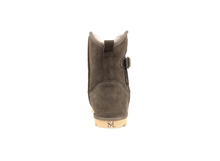 Load image into Gallery viewer, Superlamb Womens Argali Buckle Taupe Short Sheepskin Boots