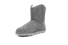 Load image into Gallery viewer, Superlamb Womens Argali Buckle Charcoal Short Sheepskin Boots