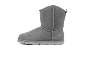 Superlamb Womens Argali Buckle Charcoal Short Sheepskin Boots